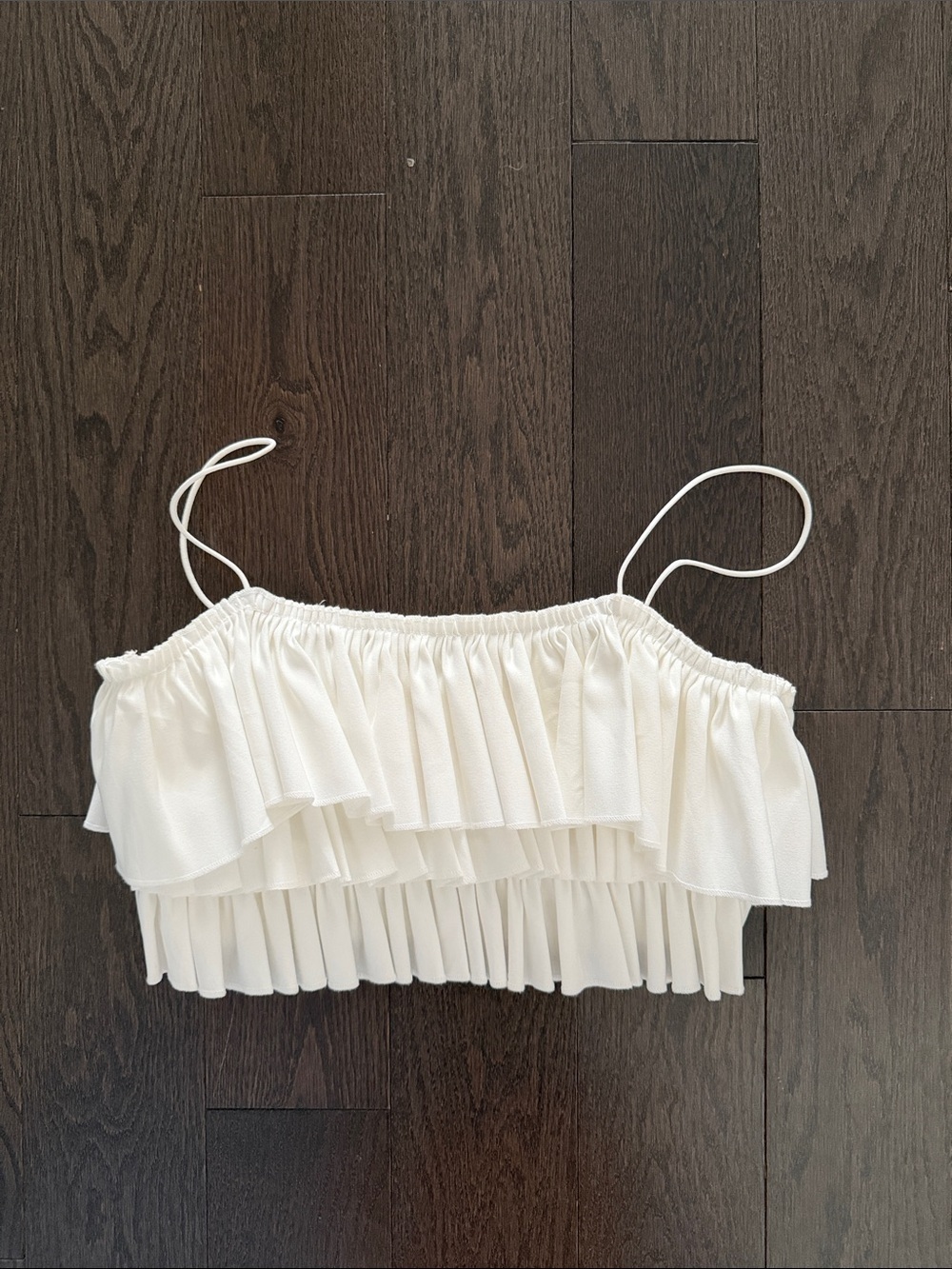Zara white crop top Medium